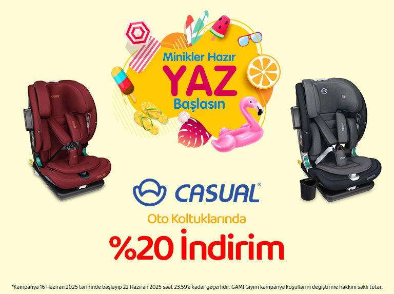 Casual Markalı Ürünlerde %20 İndirim