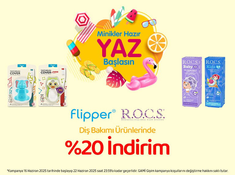 Tüm R.O.C.S ve Flipper Markalı Ürünlerde %20 İndirim