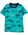 Erkek Çocuk Köpekbalığı Baskılı Tişört Yeşil 192135617489 | Carter’s