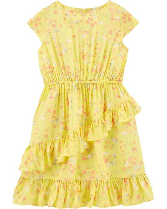 Kız Çocuk Çiçekli Kolsuz Elbise Sarı 192136856641 | Carter’s