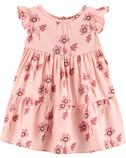Kız Bebek Çiçek Desenli Kolsuz Elbise Pembe 192136969600 | Carter’s