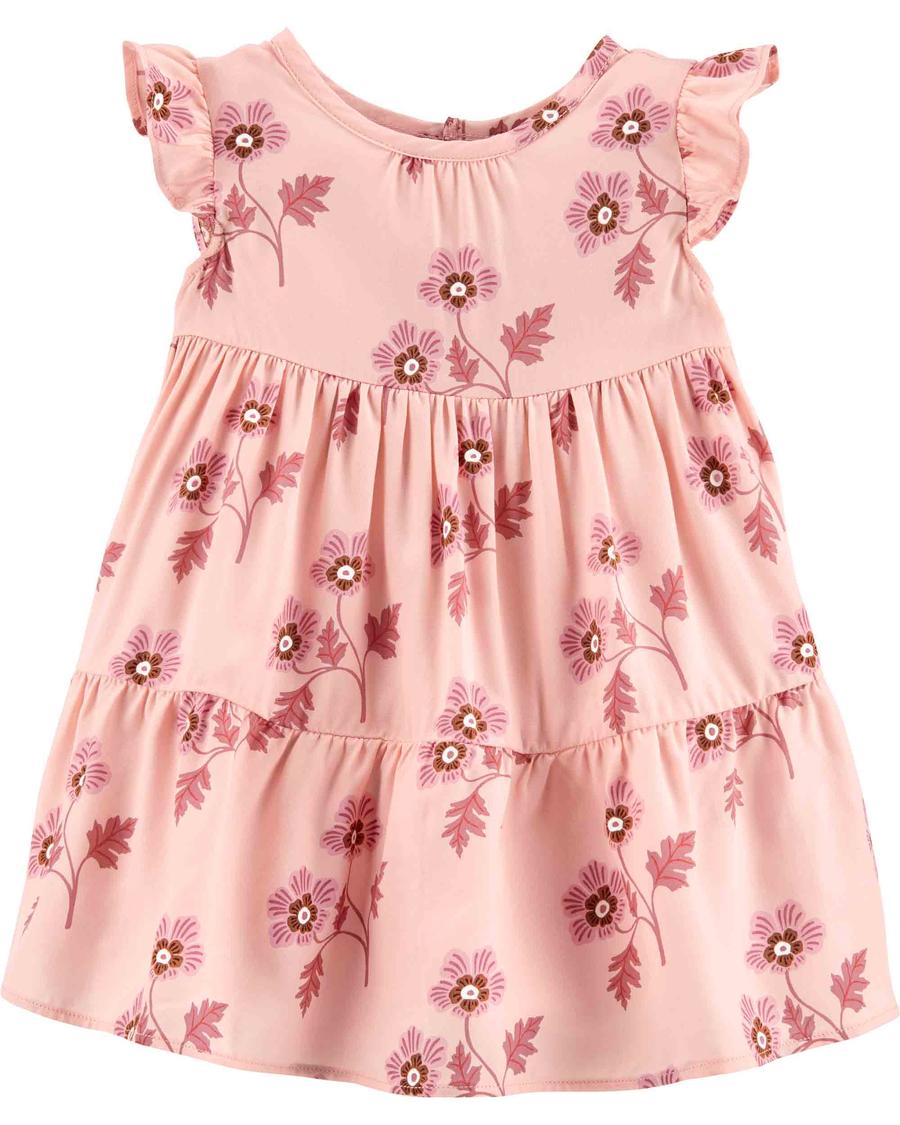 Kız Bebek Çiçek Desenli Kolsuz Elbise Pembe 192136969600 | Carter’s