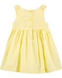 Kız Bebek Fisto Kolsuz Elbise Sarı 194133019616 | Carter’s
