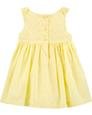 Kız Bebek Fisto Kolsuz Elbise Sarı 194133019616 | Carter’s