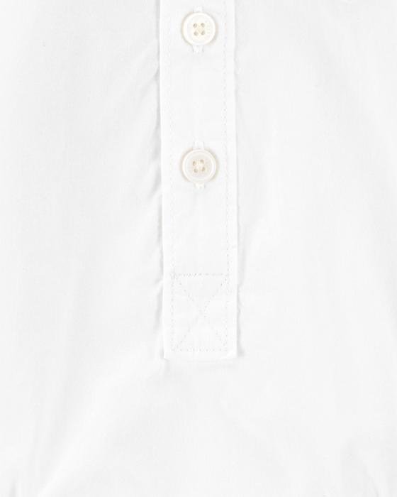 Erkek Bebek Uzun Kollu Gömlek Body Beyaz 194133979934 | Carter’s