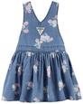 Kız Çocuk Çiçek Desenli Denim Salopet Elbise Mavi 194135105065 | Carter’s