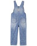Kız Çocuk Kalp Desenli Denim Salopet Mavi 194135115170 | Carter’s