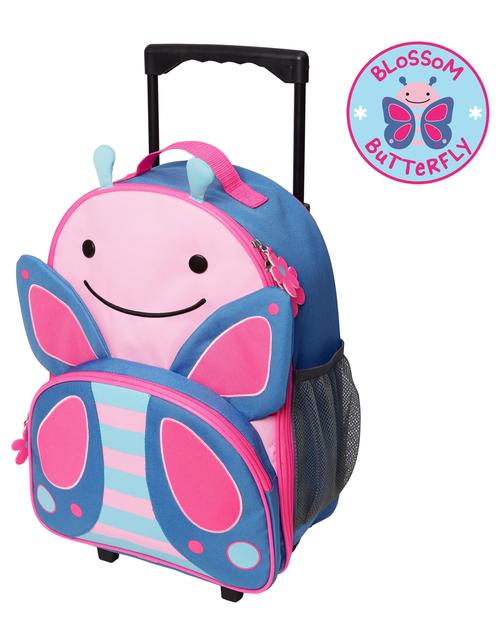  Çocuk Tekerlekli Çanta Kelebek Pembe