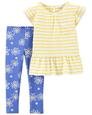 Kız Çocuk Çiçek Desenli Bluz Tayt Set 2'li Paket 194135058781 | Carter’s