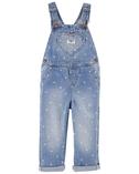Kız Çocuk Kalp Desenli Denim Salopet Mavi 194135115170 | Carter’s