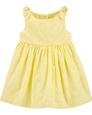 Kız Bebek Fisto Kolsuz Elbise Sarı 194133019616 | Carter’s