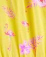 Kız Çocuk Flamingo Desenli Tulum Sarı 194133049774 | Carter’s