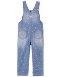 Kız Bebek Kalp Desenli Denim Salopet Mavi 194135074927 | Carter’s