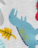  Erkek Bebek Dinozor Desenli Uzun Kollu Uyu&Oyna Tulum