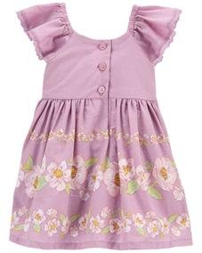 Kız Bebek Çiçekli Kolsuz Elbise Lila 194135100435 | Carter’s