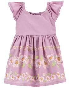 Kız Bebek Çiçekli Kolsuz Elbise Lila 194135100435 | Carter’s