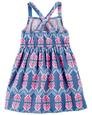 Kız Çocuk Geometrik Desenli Askılı Elbise 194135280014 | Carter’s