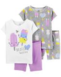 Kız Çocuk Şortlu Pijama 4'lü Paket 194135028609 | Carter’s