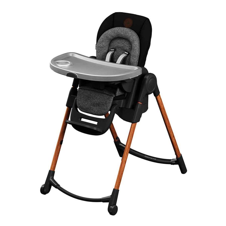  Minla Ahşap Mama Sandalyesi Essential Graphite Koyu Gri