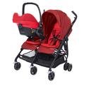  Dana İkiz Bebek Arabası Vivid Red Kırmızı