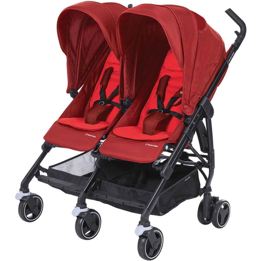  Dana İkiz Bebek Arabası Vivid Red Kırmızı