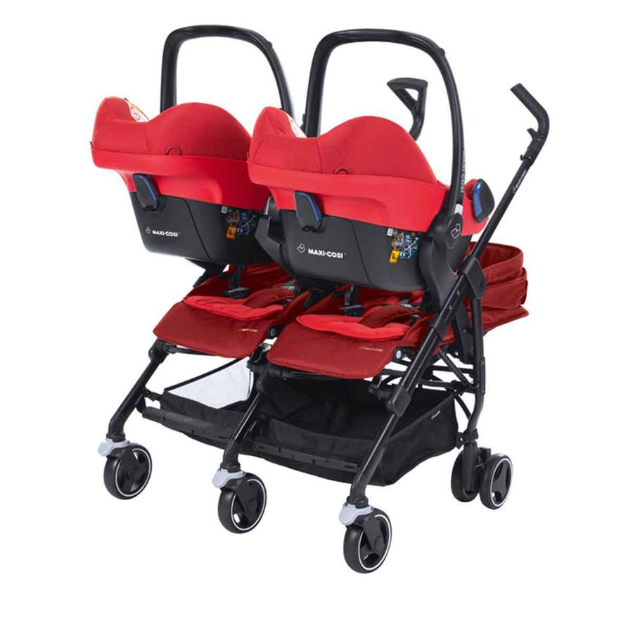  Dana İkiz Bebek Arabası Vivid Red Kırmızı