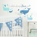  I WHALE ALWAYS LOVE YOU DECALS PEEL & STICK