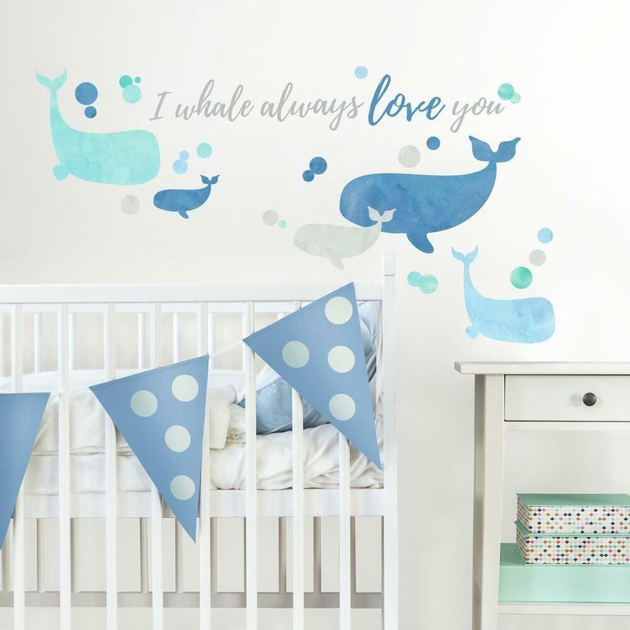  I WHALE ALWAYS LOVE YOU DECALS PEEL & STICK