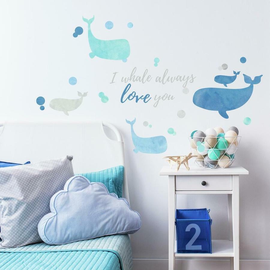  I WHALE ALWAYS LOVE YOU DECALS PEEL & STICK