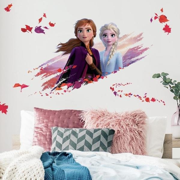  Büyük Boy Duvar Stickerı Frozen 2 Elsa&Anna