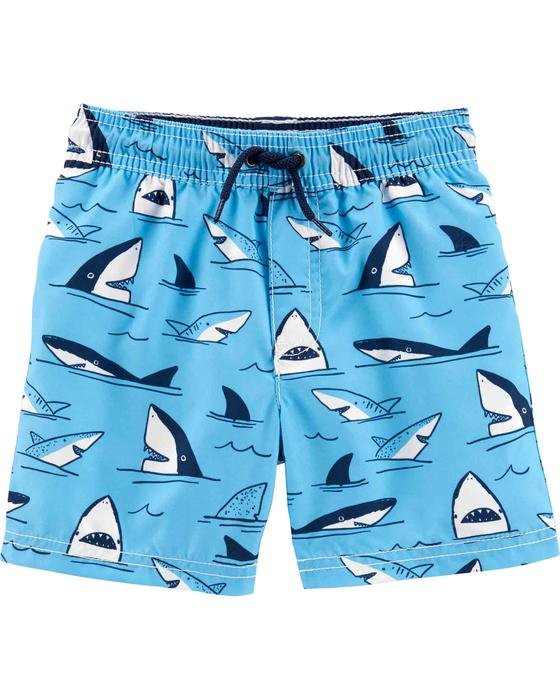 Erkek Bebek Köpekbalığı Desenli Mayo Şort Mavi 192135724842 | Carter’s