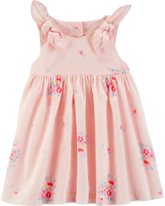 Kız Bebek Çiçek Desenli Günlük Elbise Somon 192135450642 | Carter’s