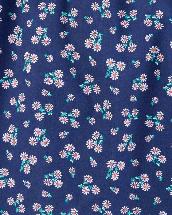 Kız Çocuk Çiçek Desenli Bluz Lacivert 192136743309 | Carter’s