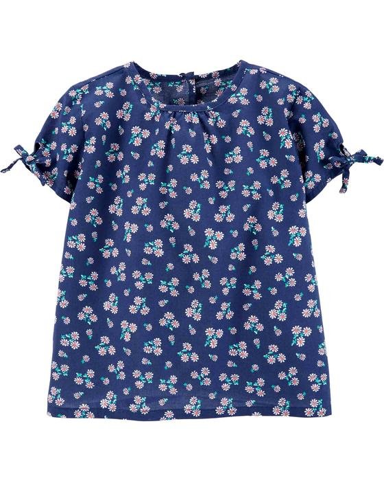 Kız Çocuk Çiçek Desenli Bluz Lacivert 192136743309 | Carter’s