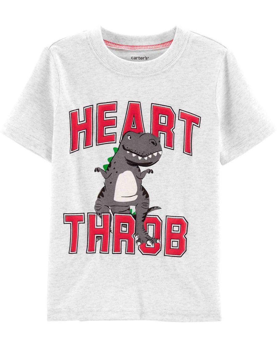 Erkek Bebek Dinozor Baskılı Tişört Gri 192135539491 | Carter’s