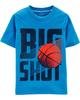  Erkek Çocuk Basketbol Baskılı Tişört Mavi