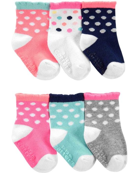 Kız Çocuk Soket Çorap 6'lı Paket Desenli 889802088597 | Carter’s