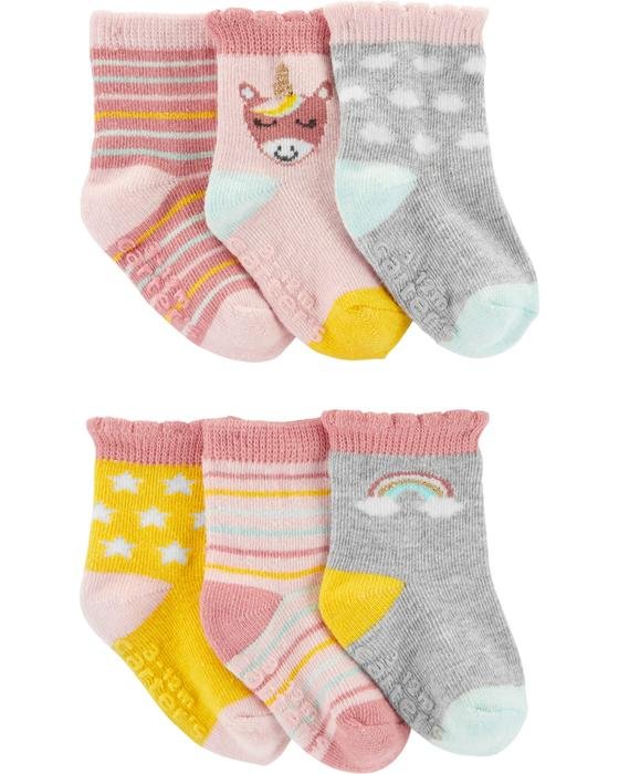 Kız Bebek Soket Çorap 6'lı Paket 889802118812 | Carter’s