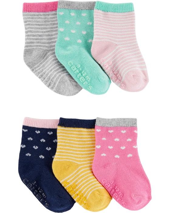 Kız Çocuk Soket Çorap 6'lı Paket 889802123137 | Carter’s