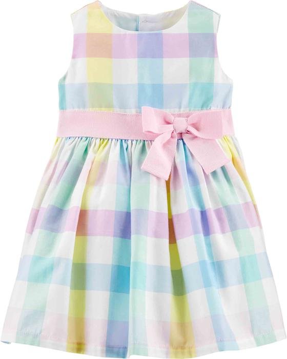Kız Bebek Ekose Parti Elbisesi 192136968870 | Carter’s