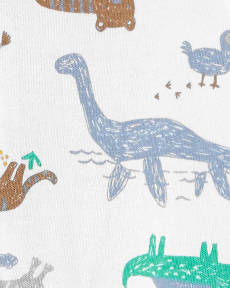 Erkek Bebek Dinozor Desenli Patikli Tulum Ekru 194133178962 | Carter’s