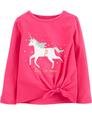 Kız Çocuk Unicorn Baskılı Tişört Pembe 194133247552 | Carter’s
