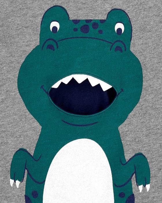 Erkek Çocuk Dinozor Baskılı Sweatshirt Gri 194133514494 | Carter’s