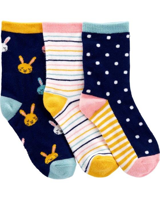 Kız Çocuk Soket Çorap 3'lü Paket 194133566677 | Carter’s