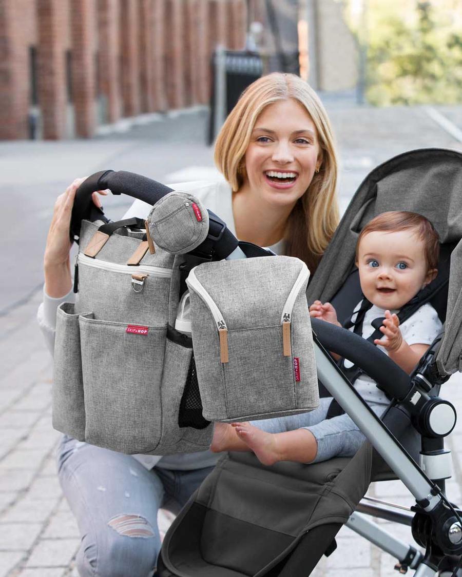  Grab&Go Biberon Çantası Gri Melanj Gri