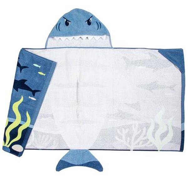  Erkek Çocuk Plaj Havlusu Köpek Balığı Mavi