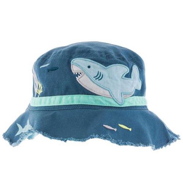  Erkek Bebek Şapka Köpek Balığı Mavi