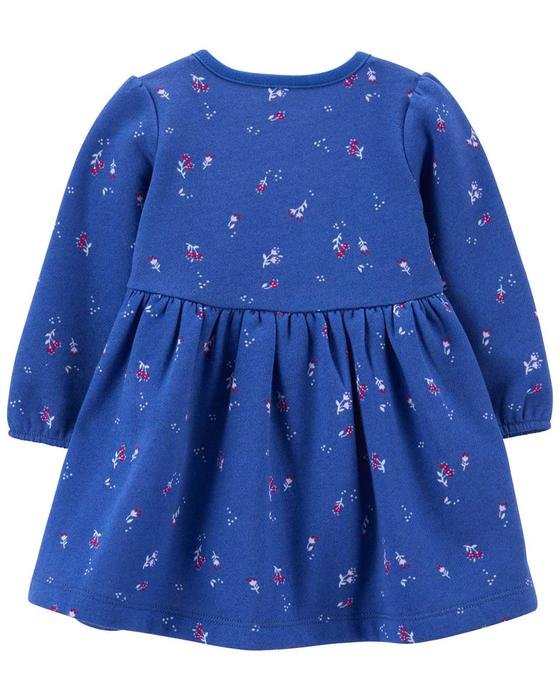 Kız Bebek Uzun Kollu Elbise Mavi 194135720954 | Carter’s