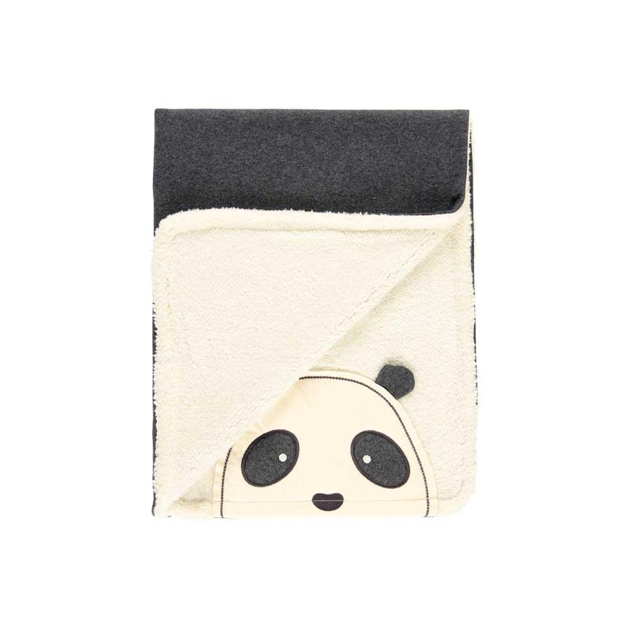  Yenidoğan Çift Yönlü Battaniye Panda Desenli Ekru