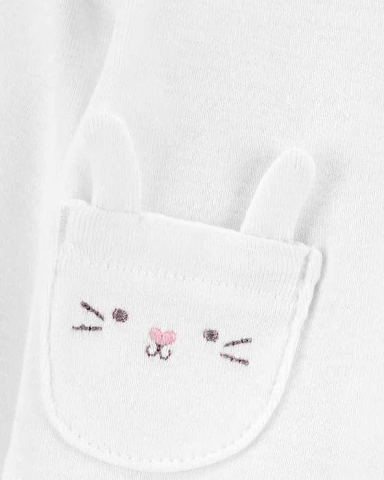 Kız Bebek Tavşan Desenli Elbiseli Set 2'li Paket Pembe 194135000285 | Carter’s